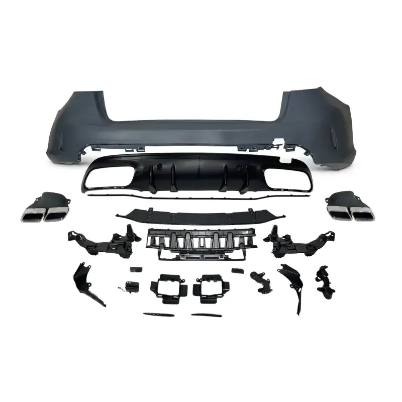 Prix Bas Pare-Choc Arrière Mercedes W205 4P 2014-2021 Look C63 New Black