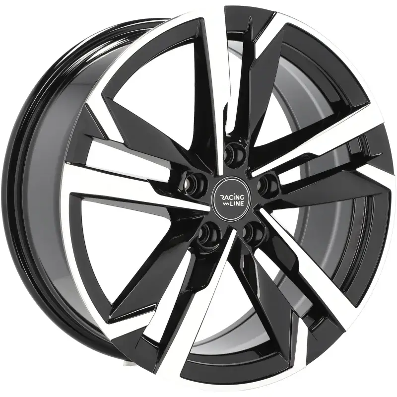 4 jantes 7.5 18 5x112 design Skoda Fluotournage Noir Brillant Meilleure Vente