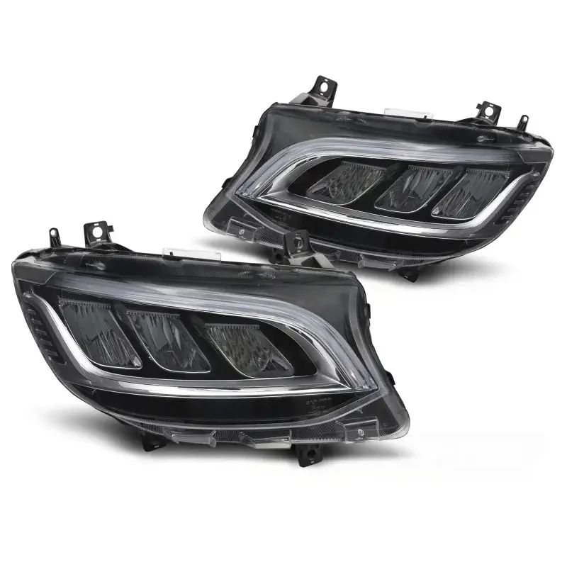 HEADLIGHTS FULL LED CHROME DRL fits MERCEDES SPRINTER 18-23 Produit De Marque