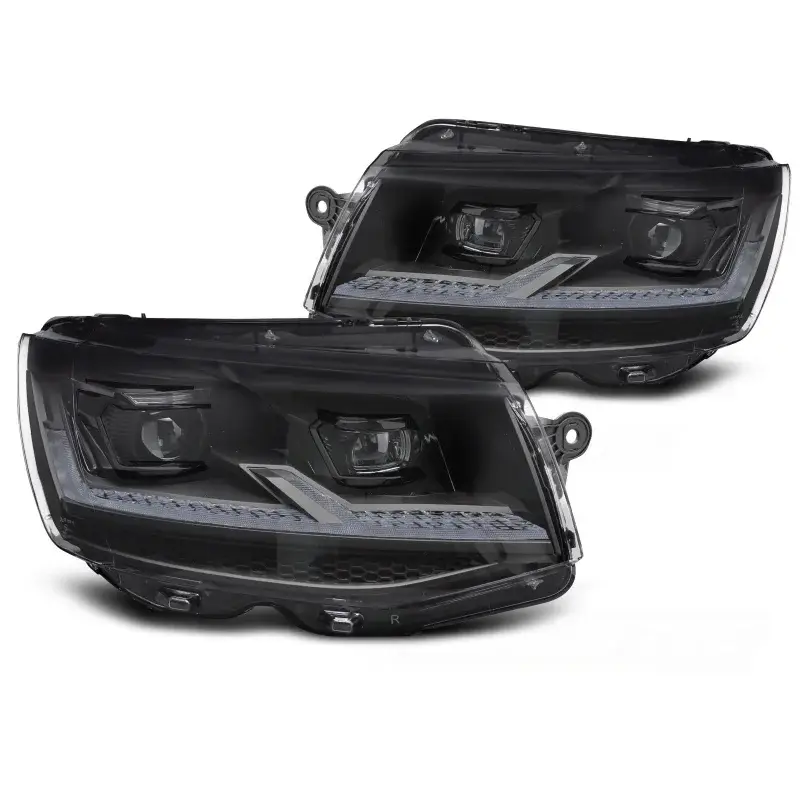 HEADLIGHTS FULL LED BLACK SEQ DRL fits VW T6 15-19 Offre Exclusive