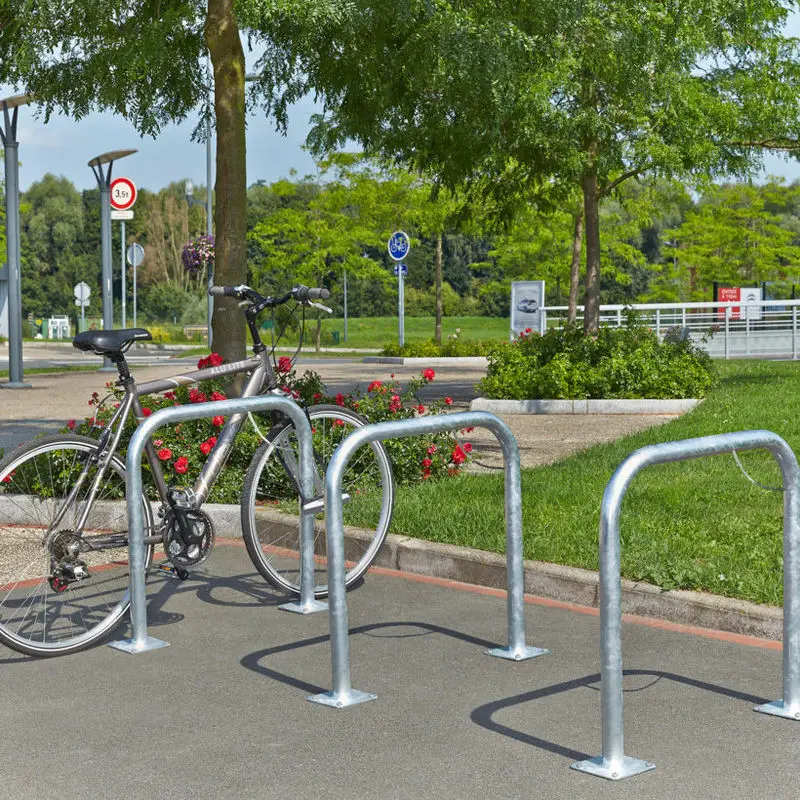 Arceau range vélo simple sur platine pour 2 vélos - Mottez B883VGA Commande En Gros
