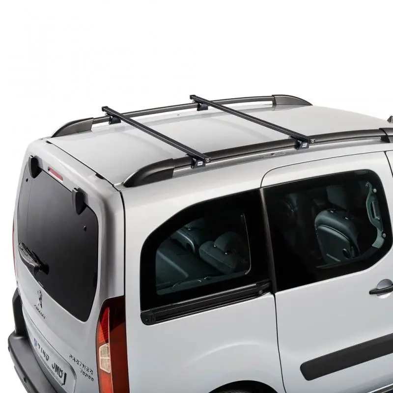 Prix Promo Jeu de 2 barres de toit en acier pour Dacia Sandero Stepway dès 2021 - avec barres longitudinales