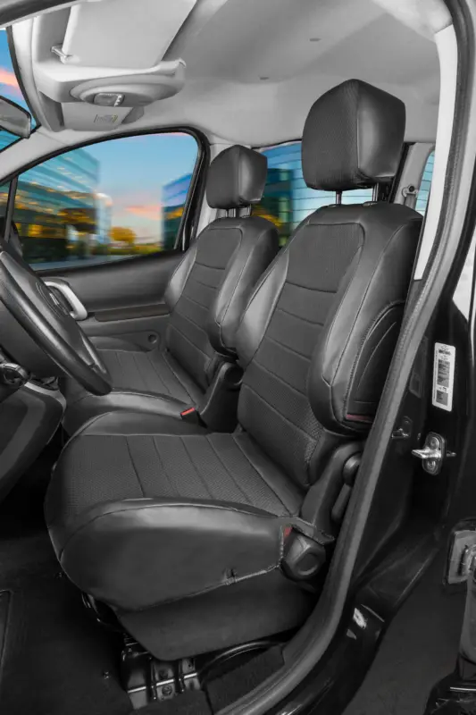 Expédition Rapide Premium Housse de siège pour Citroen Berlingo 2 sièges simples à l'avant 1996- auj.