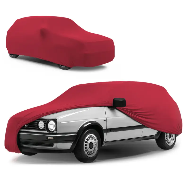 Premium housse de voiture Indoor Stretch, bâche complet pour l'interieur Plus taille 1 voiture rouge Acheter Direct