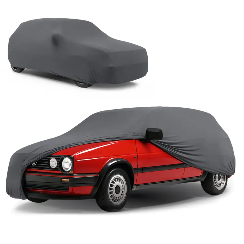 Certifié Premium housse de voiture Indoor Stretch, bâche complet pour l'interieur Plus taille 1 voiture anthracite
