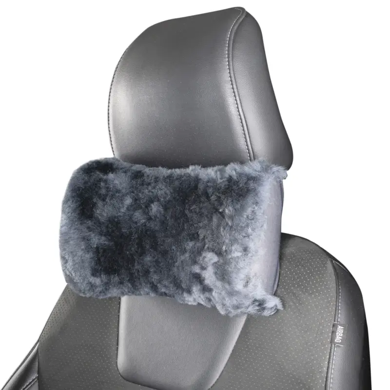 Quantité Limitée Appui-tête Mila en peau d'agneau anthracite