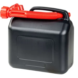 Jusqu’à Épuisement Des Stocks Bidon d'essence 5 litres, bidon de carburant homologué UN, bidon de réserve avec fermeture de sécurité noir/rouge