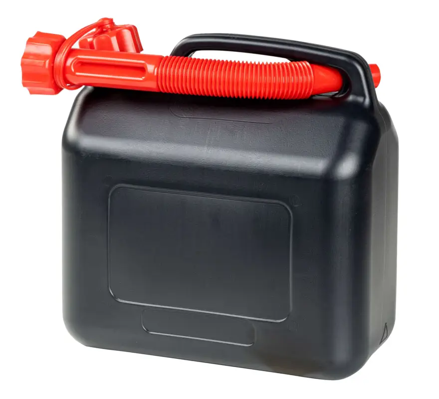 Jusqu’à Épuisement Des Stocks Bidon d'essence 5 litres, bidon de carburant homologué UN, bidon de réserve avec fermeture de sécurité noir/rouge