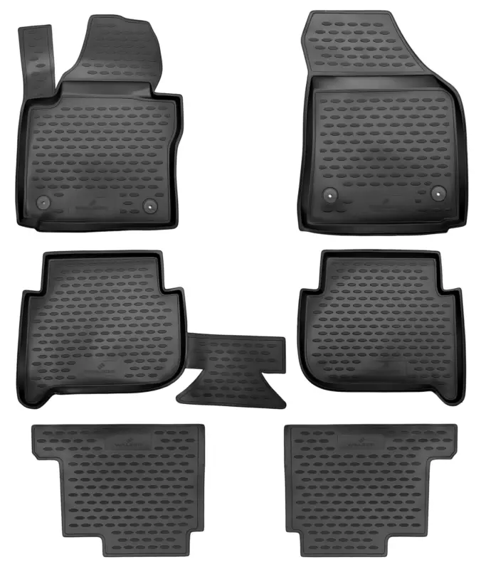 Prix Choc Tapis en caoutchouc XTR pour VW Touran I, II, 7 places, 2003 - 2015