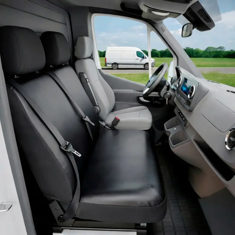 Meilleur Prix Housse de siège Transporter en simili cuir pour VW T5, double banquette avant pliable