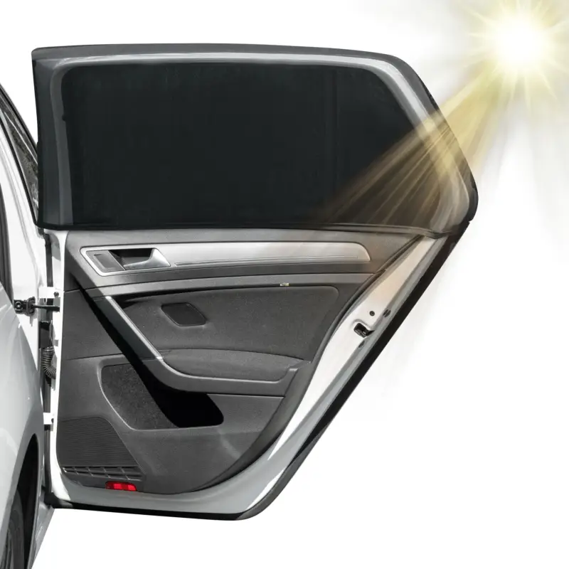Protection solaire Window Sock Premium, set de 2 pare-soleil latéraux, protection solaire pour voiture noir Livraison Gratuite