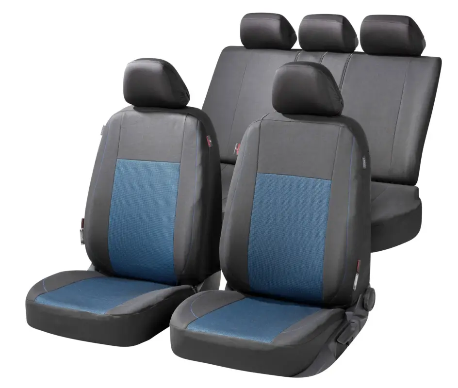 ZIPP IT Premium Housse de sièges Ardwell complet avec système de fermeture éclair noir/bleu Promotion Saisonnière