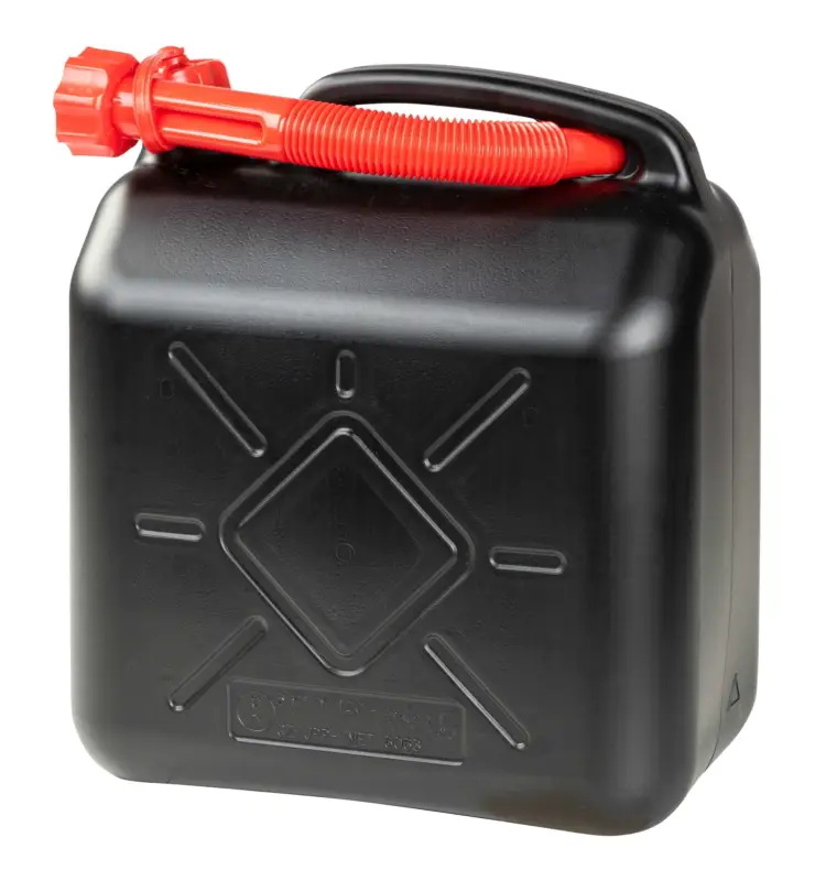 Bidon d'essence 10 litres, bidon de carburant homologué UN, bidon de réserve avec fermeture de sécurité noir/rouge Meilleur Choix