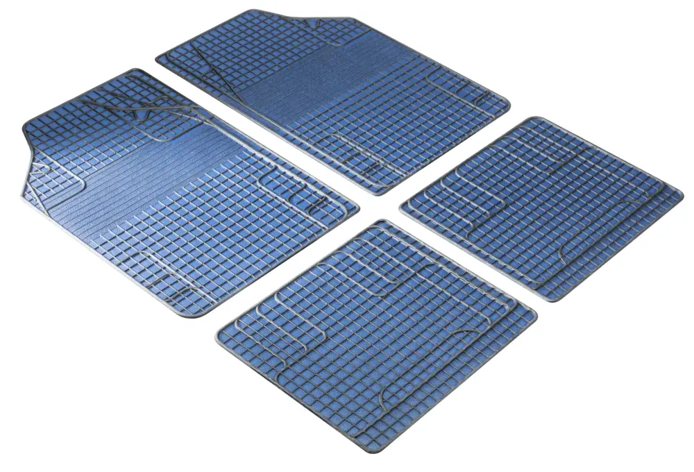 Populaire Tapis en caoutchouc New Style bleu noir, coupé à la taille