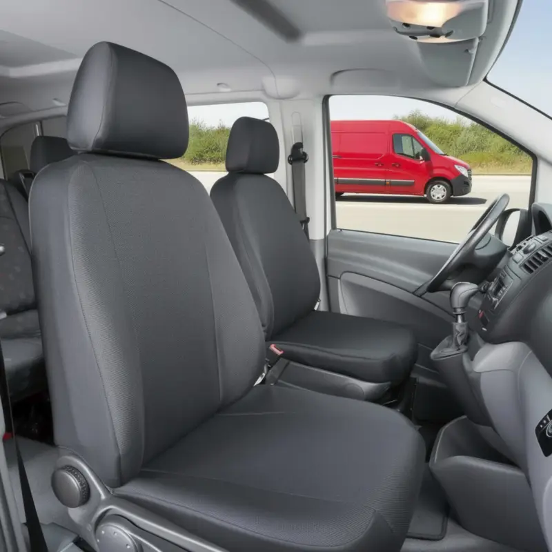 Housse de siège Transporter en tissu pour Mercedes Vito/Viano, 2 sièges simples Prix Bas