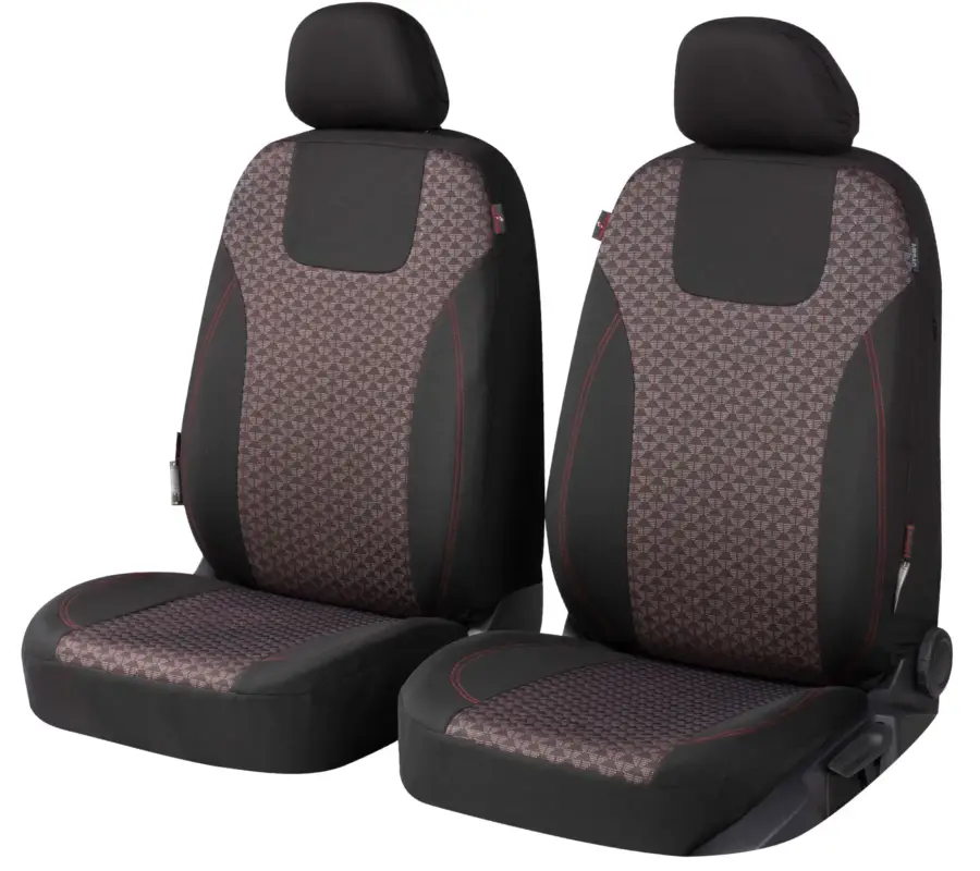 ZIPP IT Premium Housse de sièges Redring pour deux sièges avant avec système de fermeture éclair noir/rouge Bon Plan