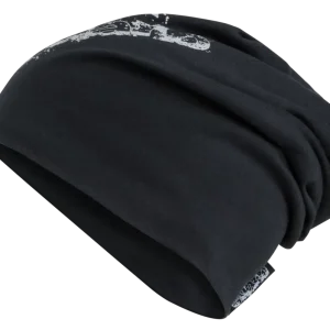Satisfait Ou Remboursé bonnet réversible, casquette, casquette de sport réfléchissante noir-argent