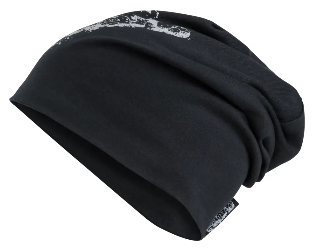Satisfait Ou Remboursé bonnet réversible, casquette, casquette de sport réfléchissante noir-argent