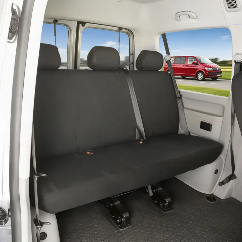 Housse de siège Transporter en tissu pour VW T5, banquette 3 places Affaire À Saisir
