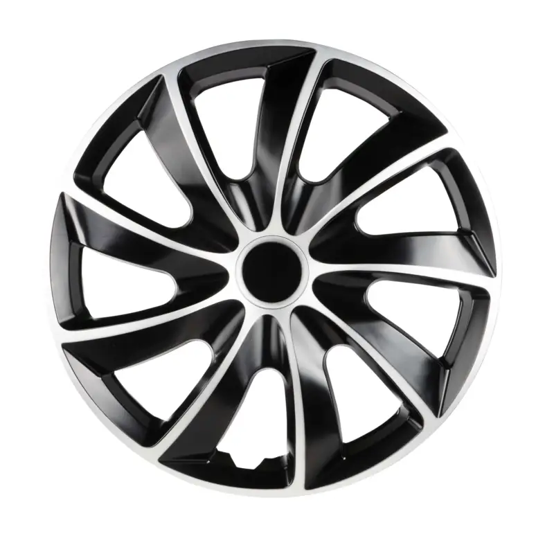 Satisfait Ou Remboursé Enjoliveurs Aero Bicolor 14", 4 pièce noir/argent