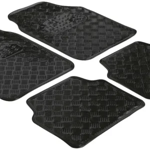 Usine Directe Tapis de voiture en caoutchouc Plaque de contrôle métallique look noir maxi