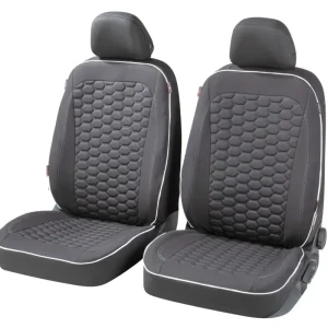 ZIPP IT Premium Housse de sièges Kendal pour deux sièges avant avec système de fermeture éclair noir/blanc Prix Choc
