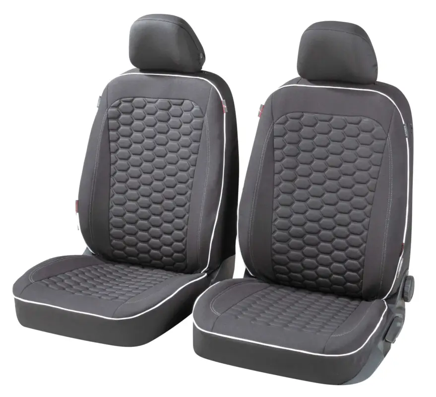 ZIPP IT Premium Housse de sièges Kendal pour deux sièges avant avec système de fermeture éclair noir/blanc Prix Choc