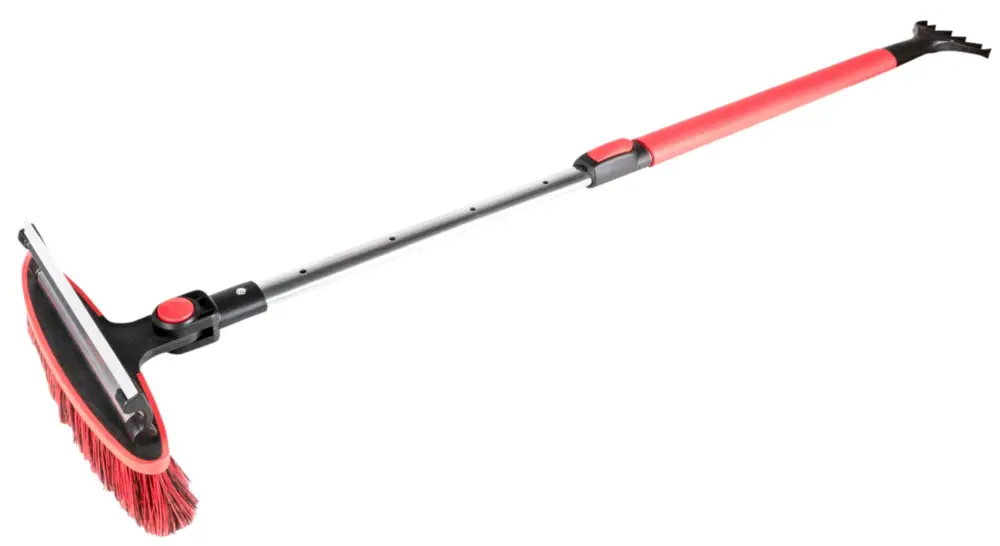 Promotion Fouet à neige avec grattoir à glace télescopique 92-132 cm rouge/noir