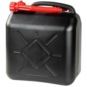 Bidon d'essence 20 litres, bidon de carburant homologué UN, bidon de réserve avec fermeture de sécurité noir/rouge Vente Directe