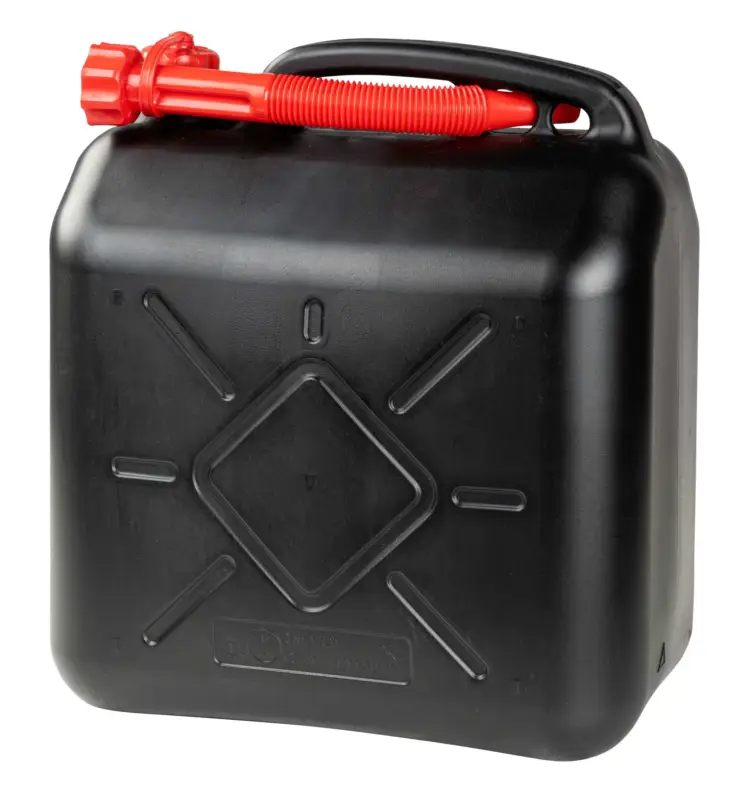 Bidon d'essence 20 litres, bidon de carburant homologué UN, bidon de réserve avec fermeture de sécurité noir/rouge Vente Directe