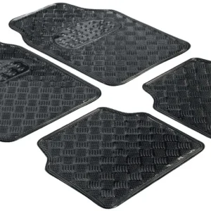 Paiement Sécurisé Voiture Tapis en caoutchouc plaque de contrôle métallique look carbone maxi