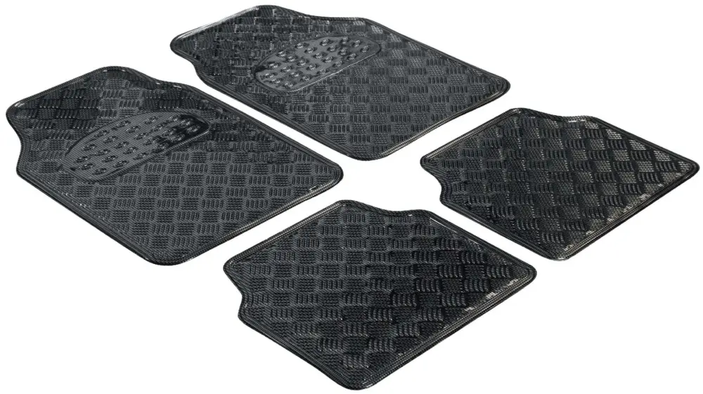 Paiement Sécurisé Voiture Tapis en caoutchouc plaque de contrôle métallique look carbone maxi