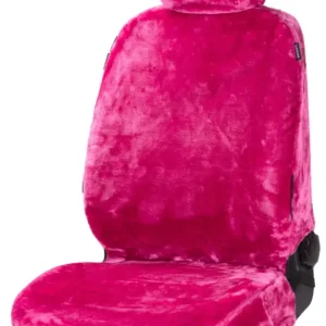 Acheter Direct Housse de siège auto Teddy en fausse fourrure, protection de siège individuel, revêtement en fausse fourrure rose, 1 pièce