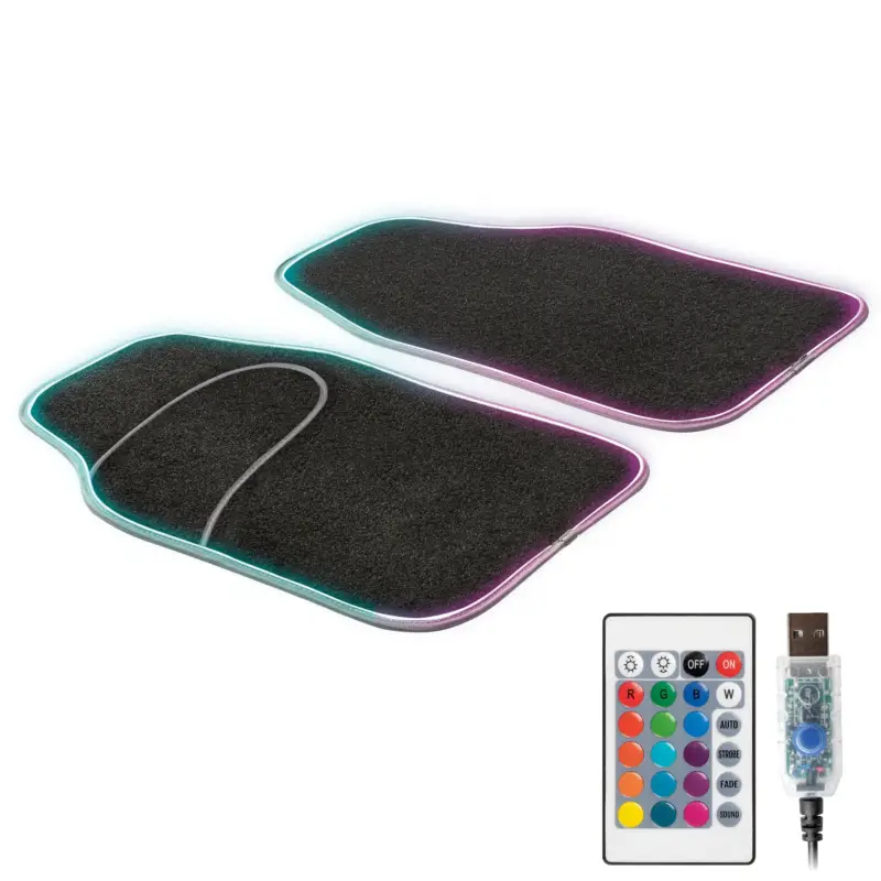 Tapis de voiture LED Ambiente avec sélection des couleurs, diverses fonctions d'éclairage et télécommande pour l'éclairage d'ambiance Meilleur Prix