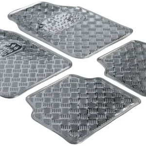 Commander Maintenant Tapis de voiture en caoutchouc Plaque de contrôle métallique aspect argent maxi