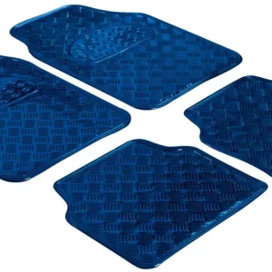 Tapis de voiture en caoutchouc Plaque de contrôle métallique look blue maxi Commander Maintenant
