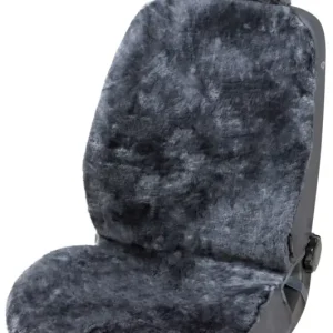 Housse de siège Iva en peau d'agneau anthracite avec système informatique ZIPP, 1 pièce Petit Prix