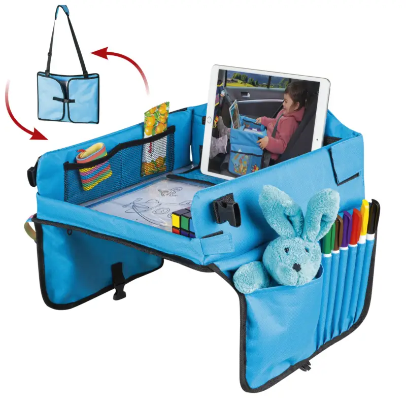 Table de jeu de voyage pour enfants bleu Populaire