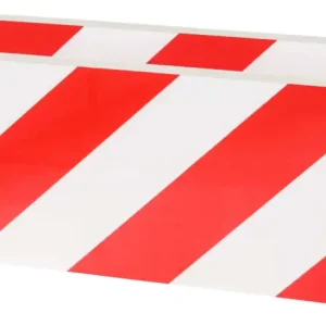 Jusqu’à Épuisement Des Stocks Protection murale de garage, 2 pièces protection de porte de voiture 40x15x1,5 cm rouge/blanc