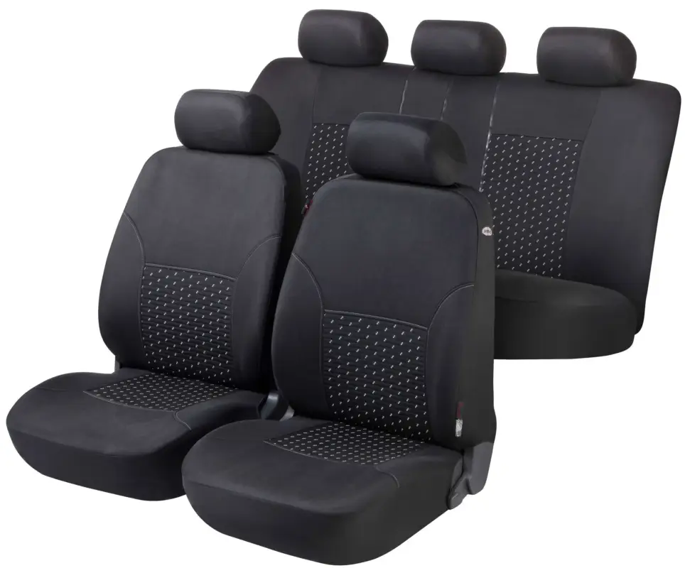Nouveauté Housse de siège voiture DotSpot gris noir Premium Set