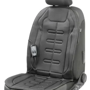 Premium housse de siège chauffante, modèle Caldo - Dossier et assise chauffants individuellement, 2 niveaux de chauffage au choix, chauffage de siège auto avec prise 12 volts Must-Have