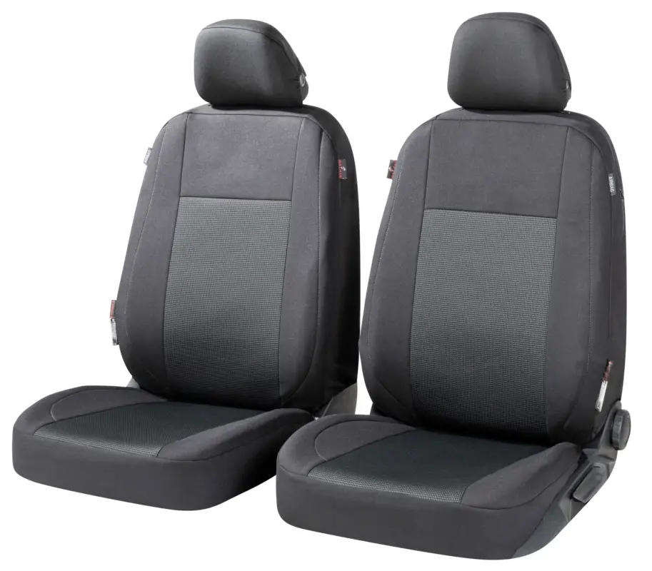 Bon Marché ZIPP IT Premium Housse de sièges Ardwell pour deux sièges avant avec système de fermeture éclair noir/gris