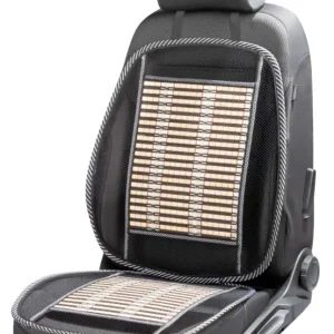 Housse de siège en bambou respirant en beige/noir, 1 pièce Meilleur Choix