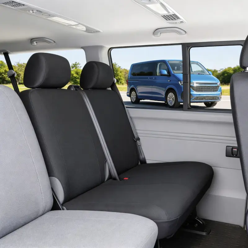 Housse de siège Transporter en tissu pour VW T6, double banquette arrière Prix Bas