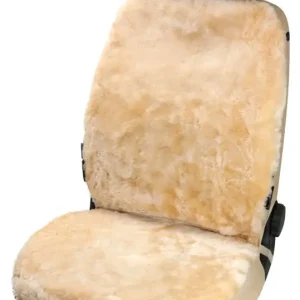 Housse de siège Iva en agneau beige avec système informatique ZIPP, 1 pièce Haute Qualité