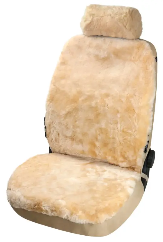 Housse de siège Iva en agneau beige avec système informatique ZIPP, 1 pièce Haute Qualité