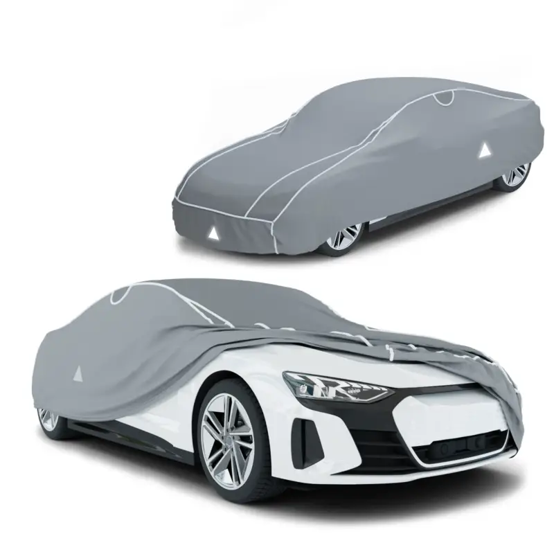 Paiement Sécurisé Voiture Housse de protection anti-grele Hybrid UV Protect, Taille 2, protection anti-grele jusqu'a 2,6 cm, gris/argent
