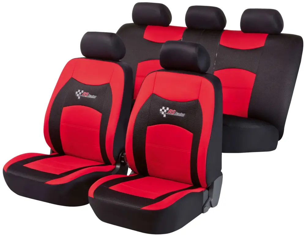Nouvelle Collection Housses de sièges RS Racing rouge ensemble complet