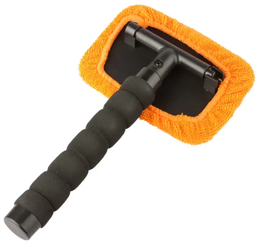 Nettoyeur de vitres avec vaporisateur télescopique 26 - 42 cm orange Livraison Express